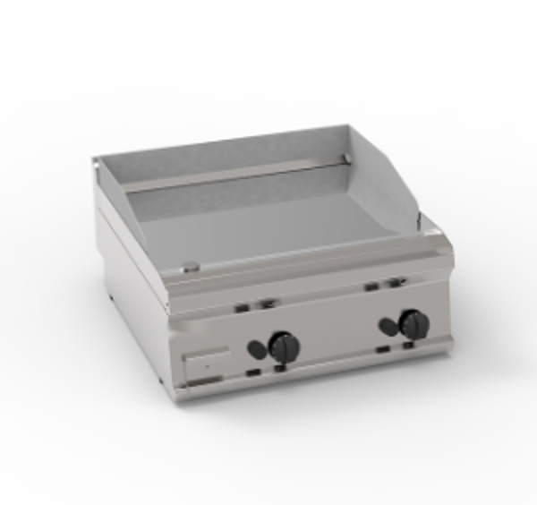FRY-TOP GAS PIASTRA LISCIA CROMATA TOP
