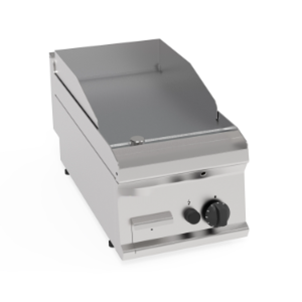 FRY-TOP GAS PIASTRA LISCIA CROMATA SPAZZOLATA TOP