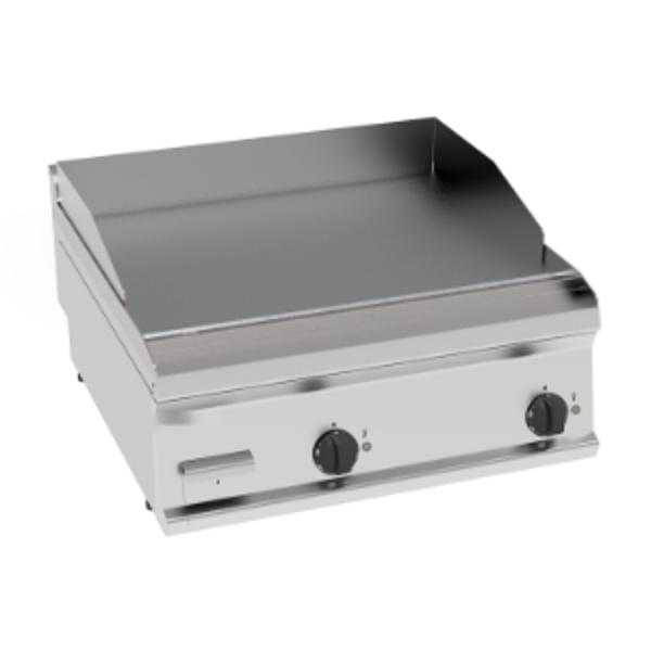 FRY-TOP ELETTRICO PIASTRA LISCIA CROMATA SPAZZOLATA TOP
