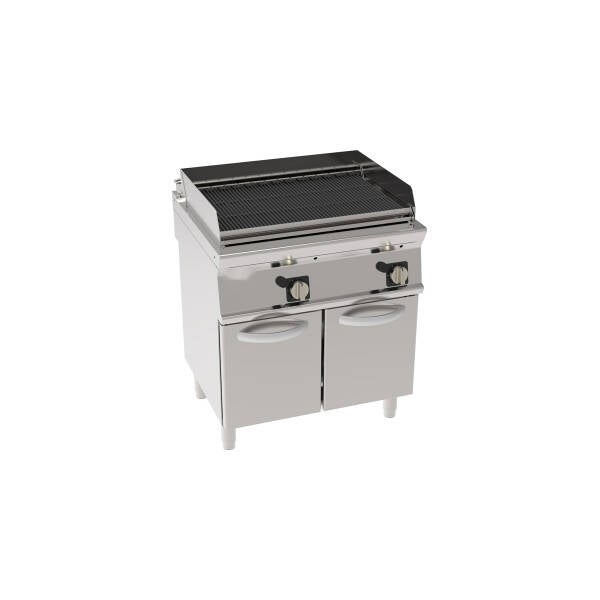 GRIGLIA GAS CON ACQUA E GRIGLIA IN GHISA FREESTANDING SU VANO CHIUSO