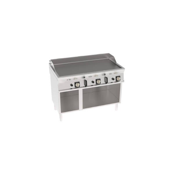 FRY-TOP GAS PIASTRA LISCIA FREESTANDING SU VANO APERTO