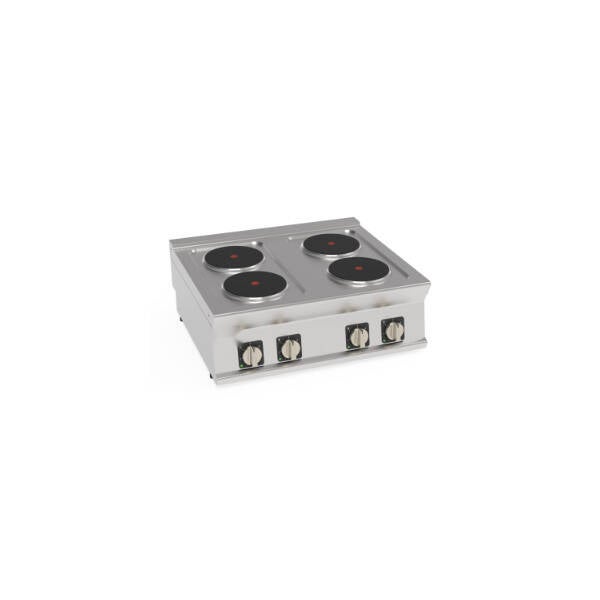 PIANO COTTURA ELETTRICO 4 PIASTRE ERMETICHE TONDE (DIAM 22CM - 8.7IN) TOP