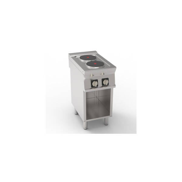 PIANO COTTURA ELETTRICO 2 PIASTRE ERMETICHE TONDE (DIAM 22CM - 8.7IN) FREESTANDING SU VANO APERTO