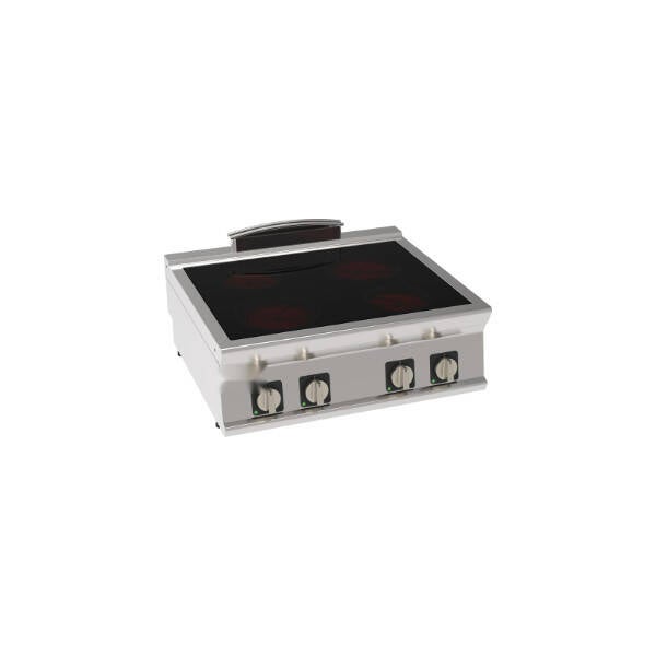 PIANO COTTURA ELETTRICO IN VETROCERAMICA 4 ZONE RISCALDANTI TOP