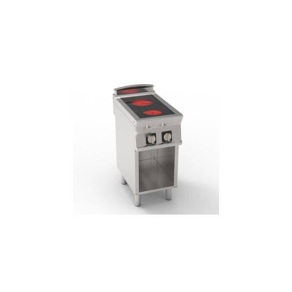 PIANO COTTURA ELETTRICO IN VETROCERAMICA 2 ZONE RISCALDANTI FREESTANDING SU VANO APERTO