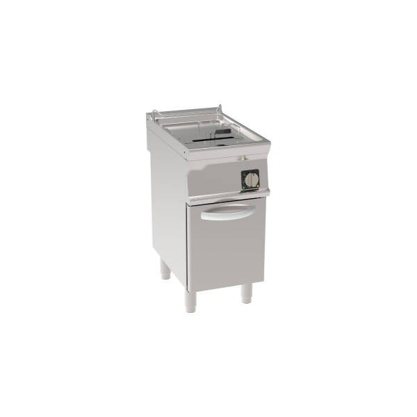FRIGGITRICE ELETTRICA VASCA SINGOLA 17LT CON RESISTENZE ROTANTI IN VASCA FREESTANDING SU VANO CHIUSO - CESTELLI, COPERCHI E VASCA RECUPERO OLIO INCLUSI
