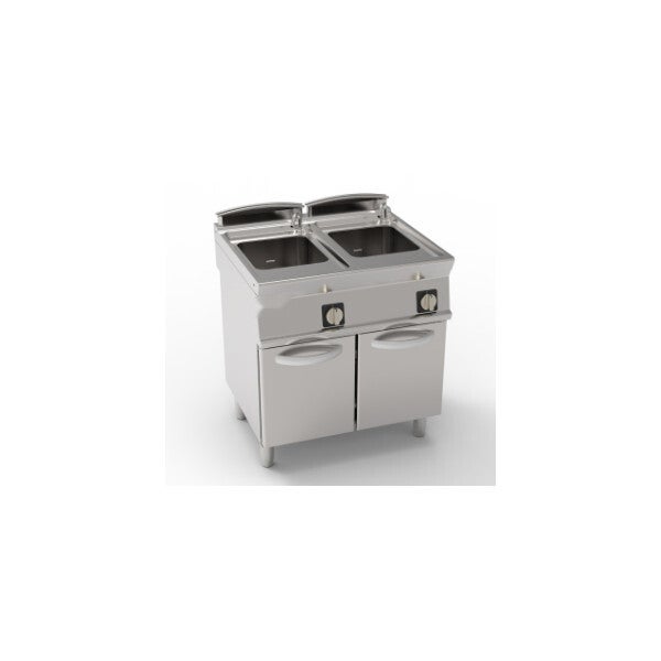 CUOCIPASTA ELETTRICO VASCA DOPPIA 24+24LT GN2/3 FREESTANDING SU VANO CHIUSO - CESTELLI NON INCLUSI