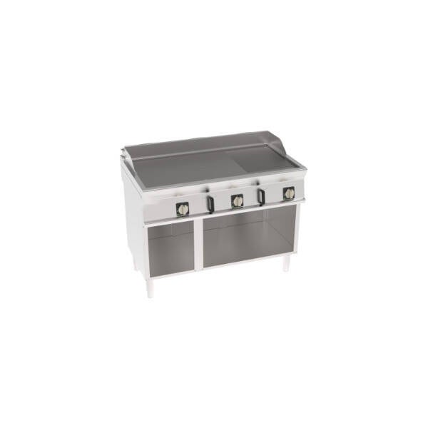 FRY-TOP ELETTRICO PIASTRA 1/3 RIGATA FREESTANDING SU VANO APERTO