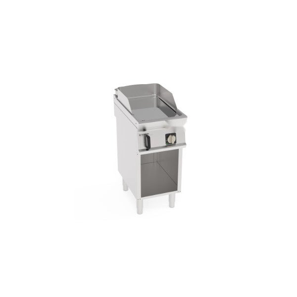 FRY-TOP ELETTRICO PIASTRA LISCIA CROMATA FREESTANDING SU VANO APERTO