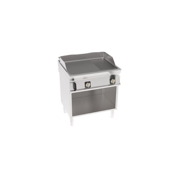 FRY-TOP ELETTRICO PIASTRA 1/3 RIGATA FREESTANDING SU VANO APERTO