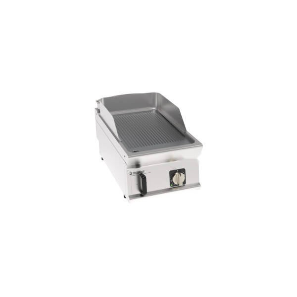FRY-TOP ELETTRICO PIASTRA RIGATA CROMATA SPAZZOLATA TOP