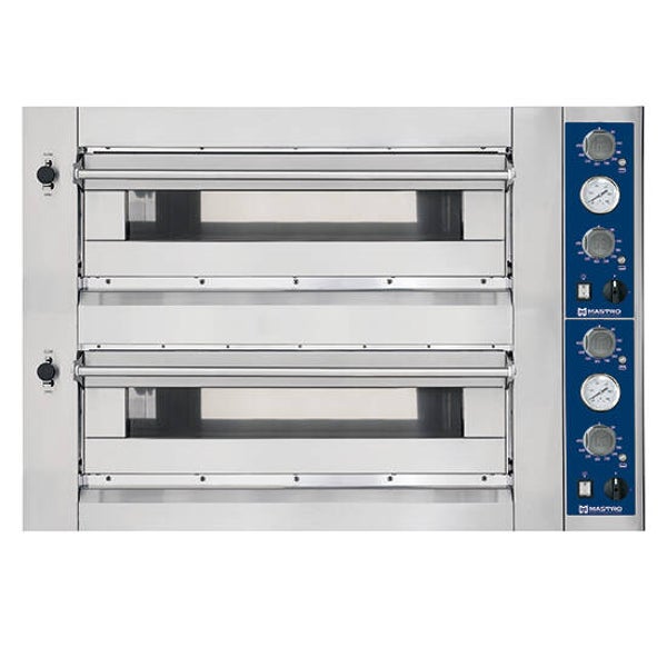 Forno pizza elettrico da 6+6 pizze ø 35 cm, controllo meccanico