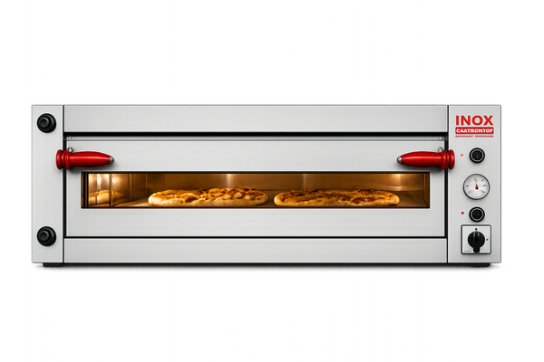 Forno Elettrico Pizzeria Professionale Manuale Singolo 6 Pizze Diametro 34 Cm H 15 Cm