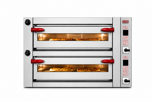 Forno Elettrico Pizzeria Professionale Digitale Top Doppio (6 + 6) Pizze Diametro 34 Cm H 15 Cm