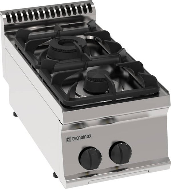Piano Cottura a Gas Professionale 2 Fuochi con Griglie in Ghisa – Modello Top 35 cm