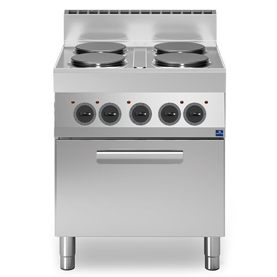 Cucina elettrica, 4 piastre, 1 forno elettrico a convezione