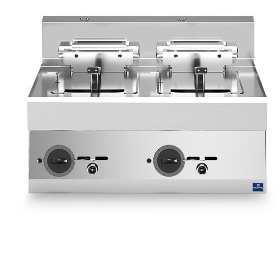 Friggitrice elettrica da banco, 10+10 litri - 18 kW