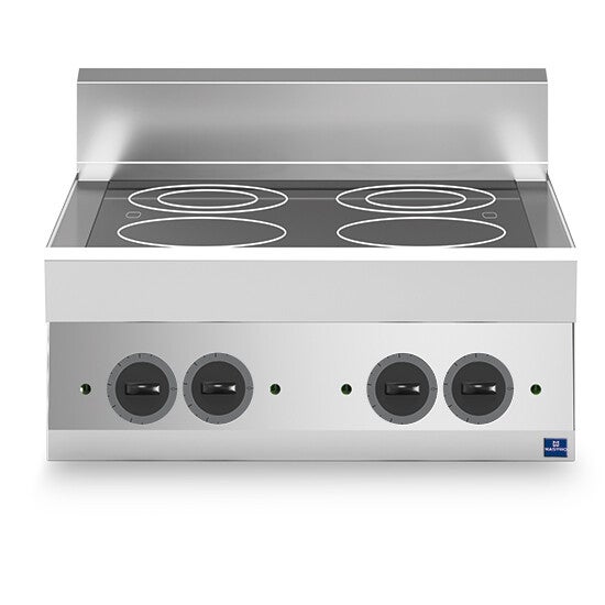 Piano di cottura elettrico in vetroceramica, 4 piastre