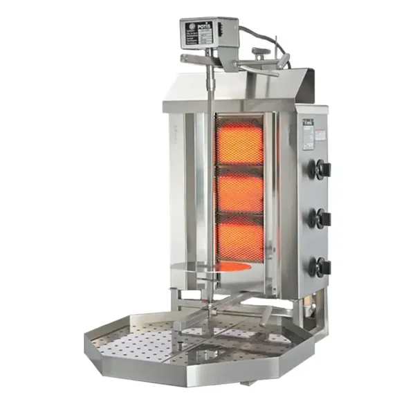 Potis G1 Gyrosgrill griglia per kebab - motore superiore - bruciatore singolo - max. 15 kg