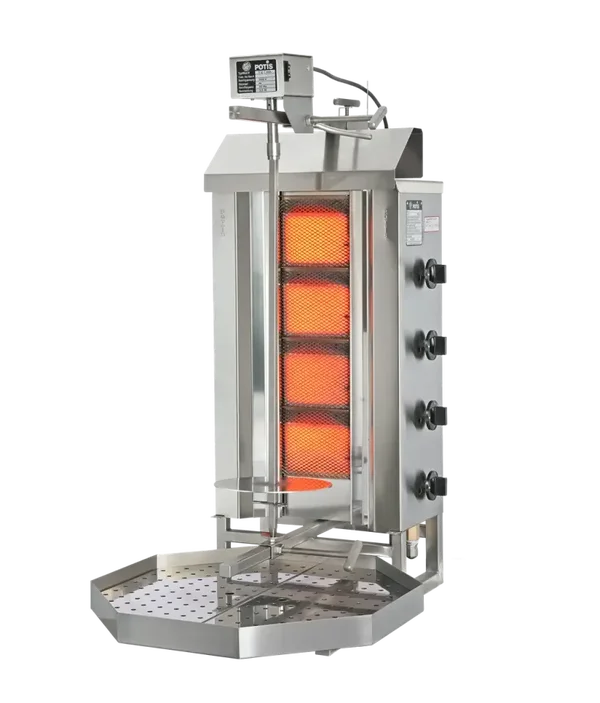 Potis G2 Gyrosgrill griglia per kebab - motore superiore - bruciatore singolo - max. 30 kg