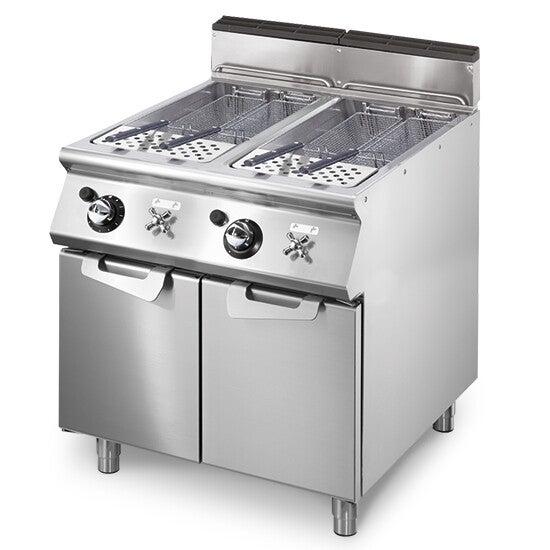 Cuocipasta elettrico, 2 vasche GN 2/3, capacità 2x 26 litri, resistenze fisse