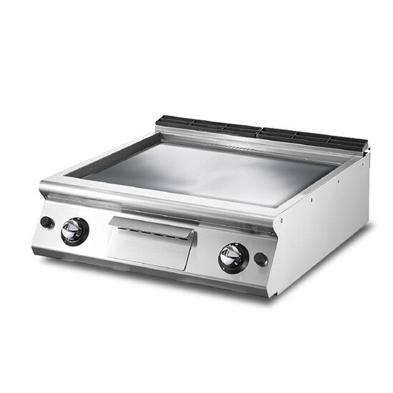 Fry-top gas versione top, piastra liscia