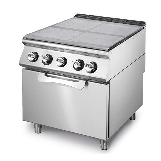Tuttapiastra elettrica su forno elettrico statico GN 2/1, 4 zone di cottura