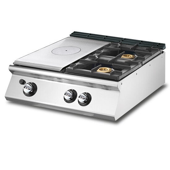 Tuttapiastra gas, versione top + 2 bruciatori