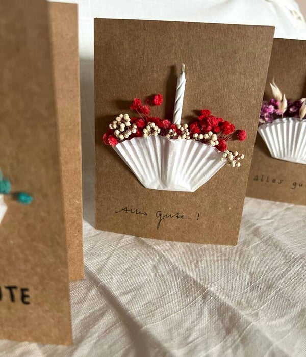 Handgemachte Geschenkskarte - Karte zum Geburtstag