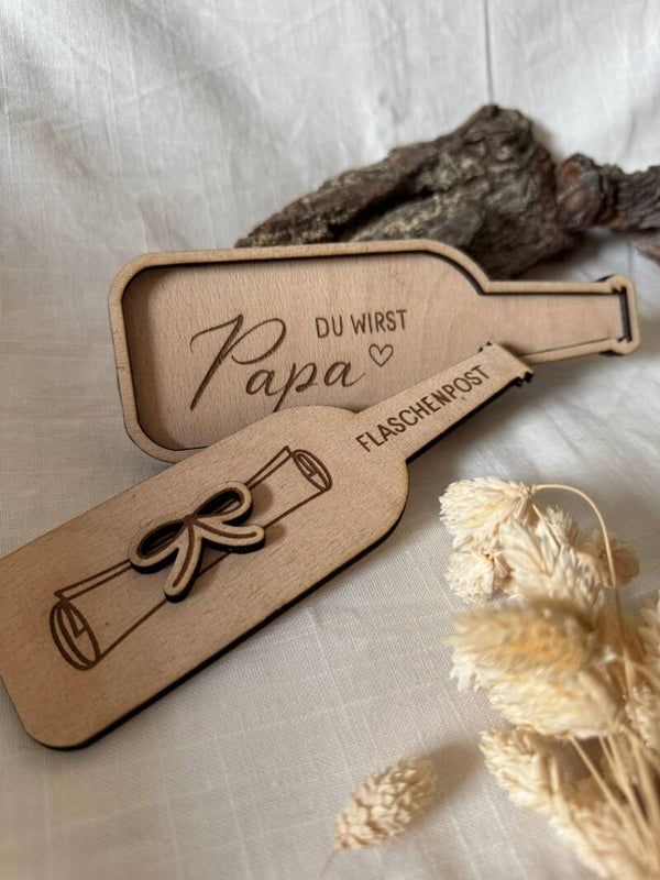 Schwangerschaftsverkündung "Flaschenpost" - Du wirst Papa