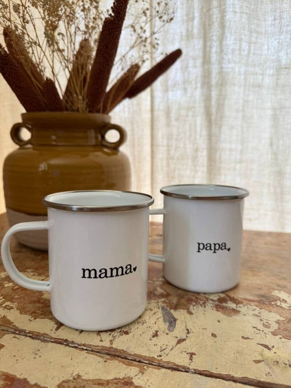 Emailletasse Mama / Papa