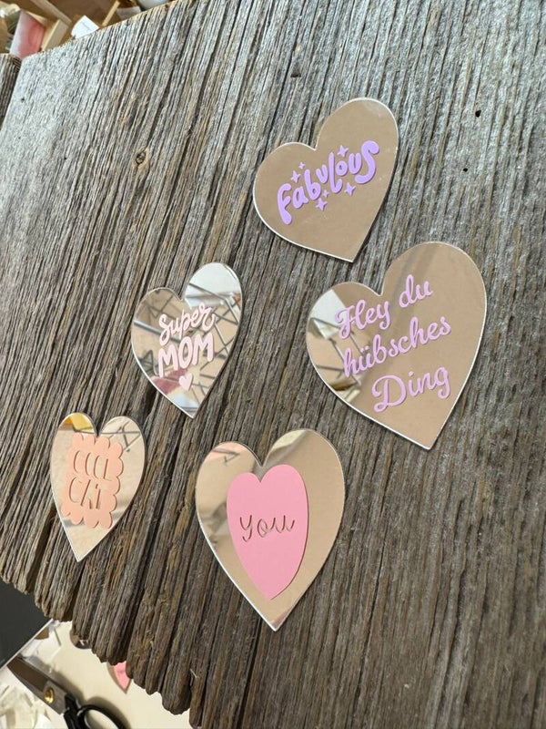 Mini Herz Statement Spiegel