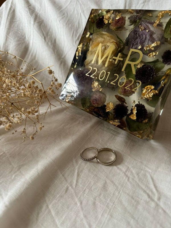 Konservierter Brautstrauß aus Epoxidharz