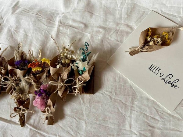 Mini Trockenblumenstrauß