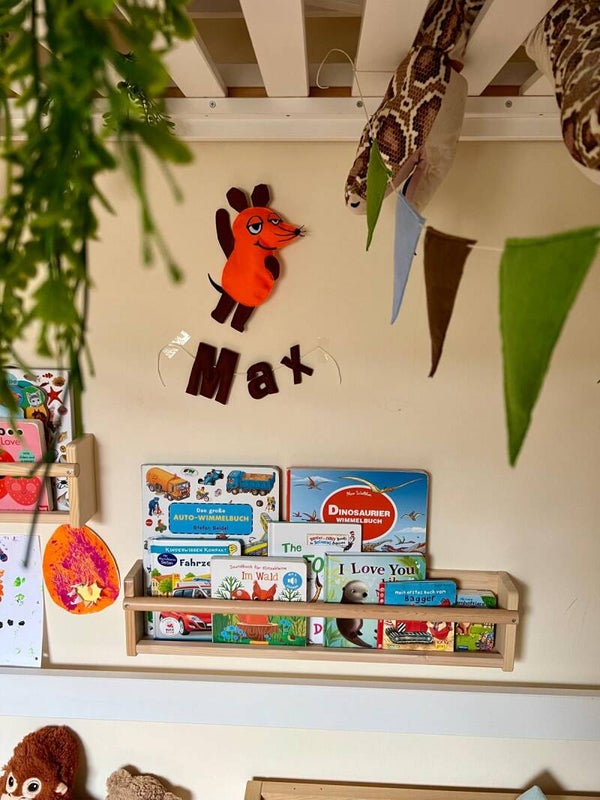 Namensgirlande aus Filz gefüllt