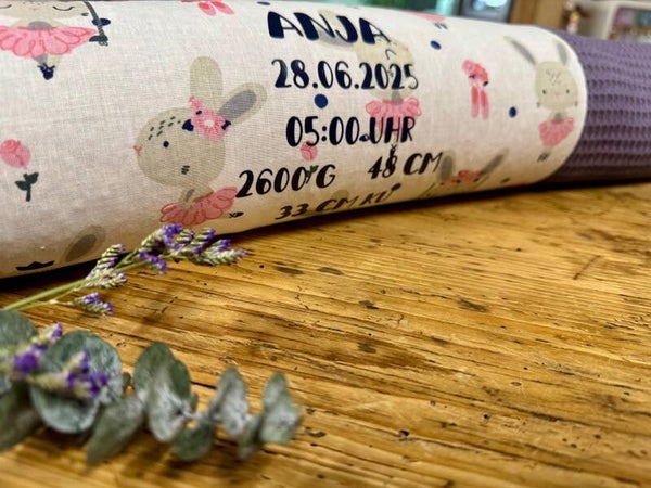 Personalisiertes Kissen mit Geburtsgewicht