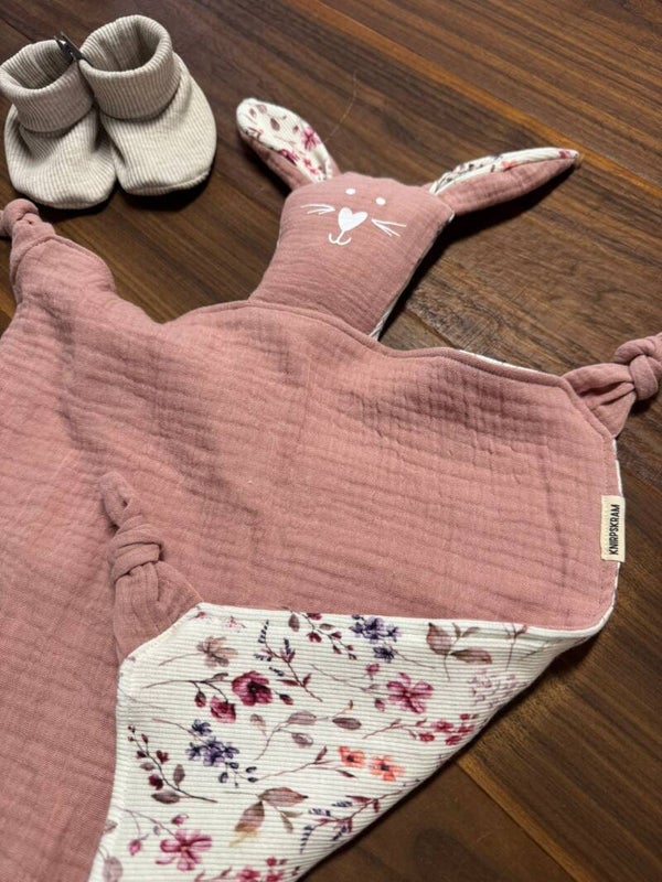 Schnuffeltuch Hase Kuscheltuch Kuscheltier handgemacht
