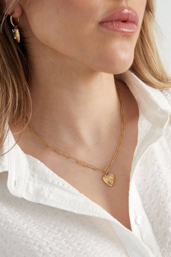 Ketting hart met gravure