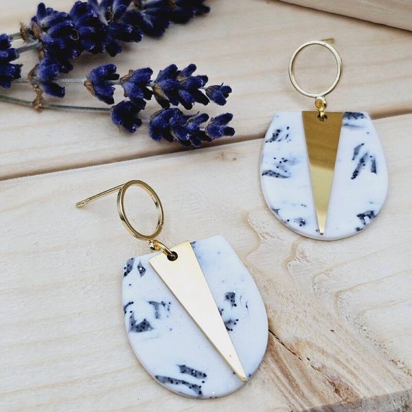 Ohrring im Stracciatella Design
