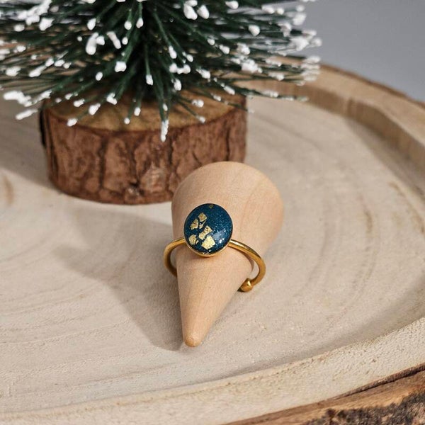 Ring Grün/Gold