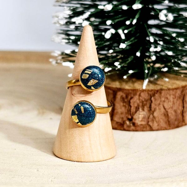 Ring Grün/Gold