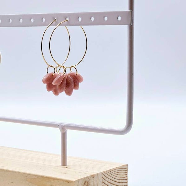 Blattcreolen Rosa/Gold