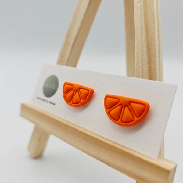 Ohrstecker Orangenscheibe