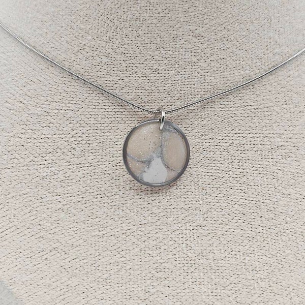 Schlangenkette Weiß/Silber