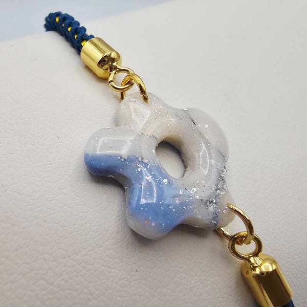 Armband Hellblau/Gold