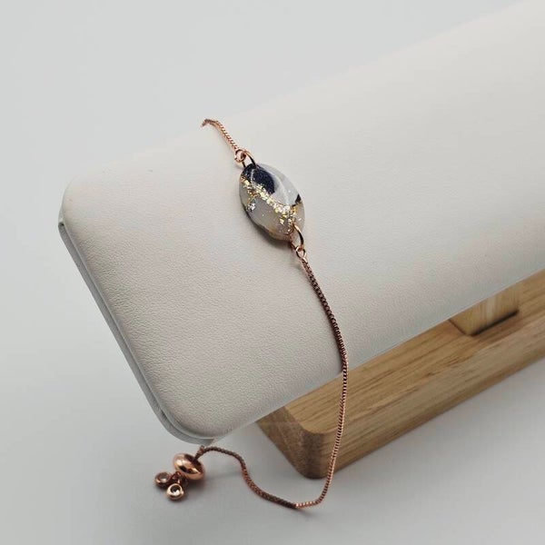 Armband Weiß-Blau/Rosé