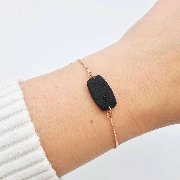 Armband Schwarz/Rosé