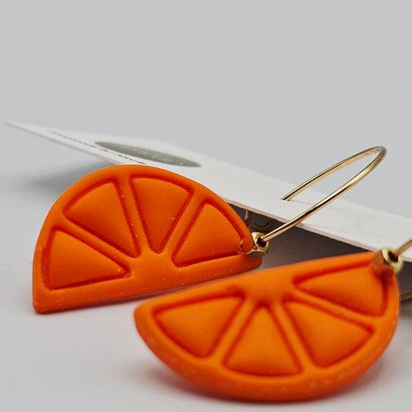 Orangenscheiben Ohrringe