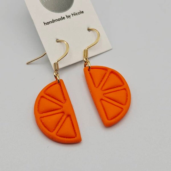 Orangenscheiben Ohrringe