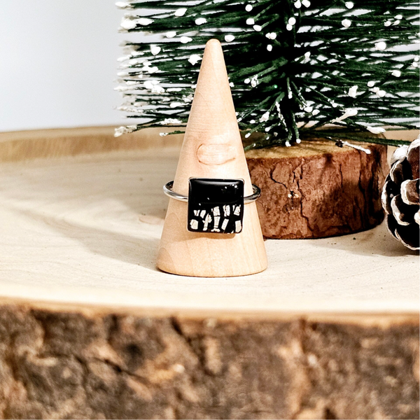 Ring Schwarz/Silber